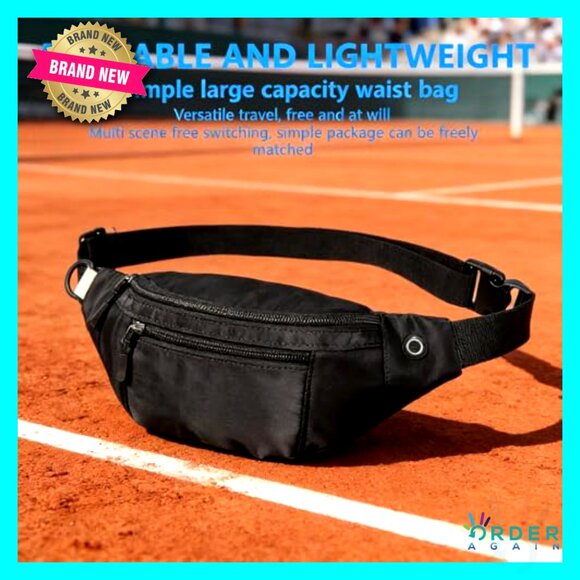 Casual Fanny Pack Waist Pack Travel Unisex Waterproof Oxford  Crossbody Fanny Pack Large Capacity Adjustable Strap Waterproof Oxford Travel